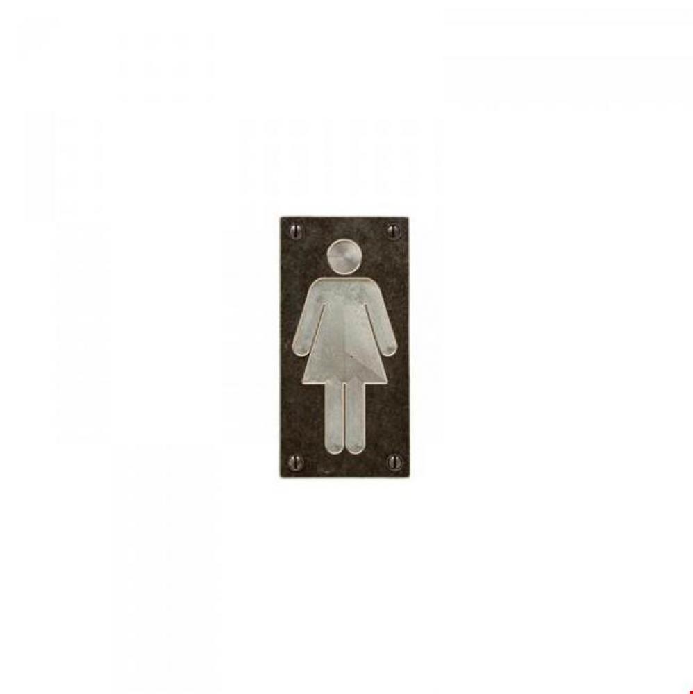 Home Accessory Plaque, Restroom-women