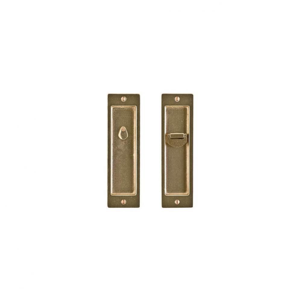 Rectangular Escutcheon Sliding Door Lock, Single, Privacy