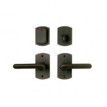 Rocky Mountain Hardware PA E504 x E504 ML - Curved Escutcheon Passage Set