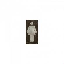 Rocky Mountain Hardware PL300W - Home Accessory Plaque, Restroom-women