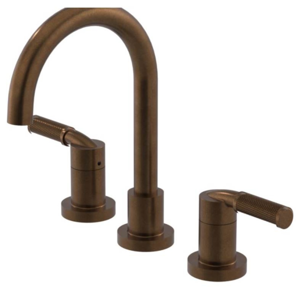 Widespread Lav. Set. (less drain) in Tuscan Brass With Satin Brass Accent