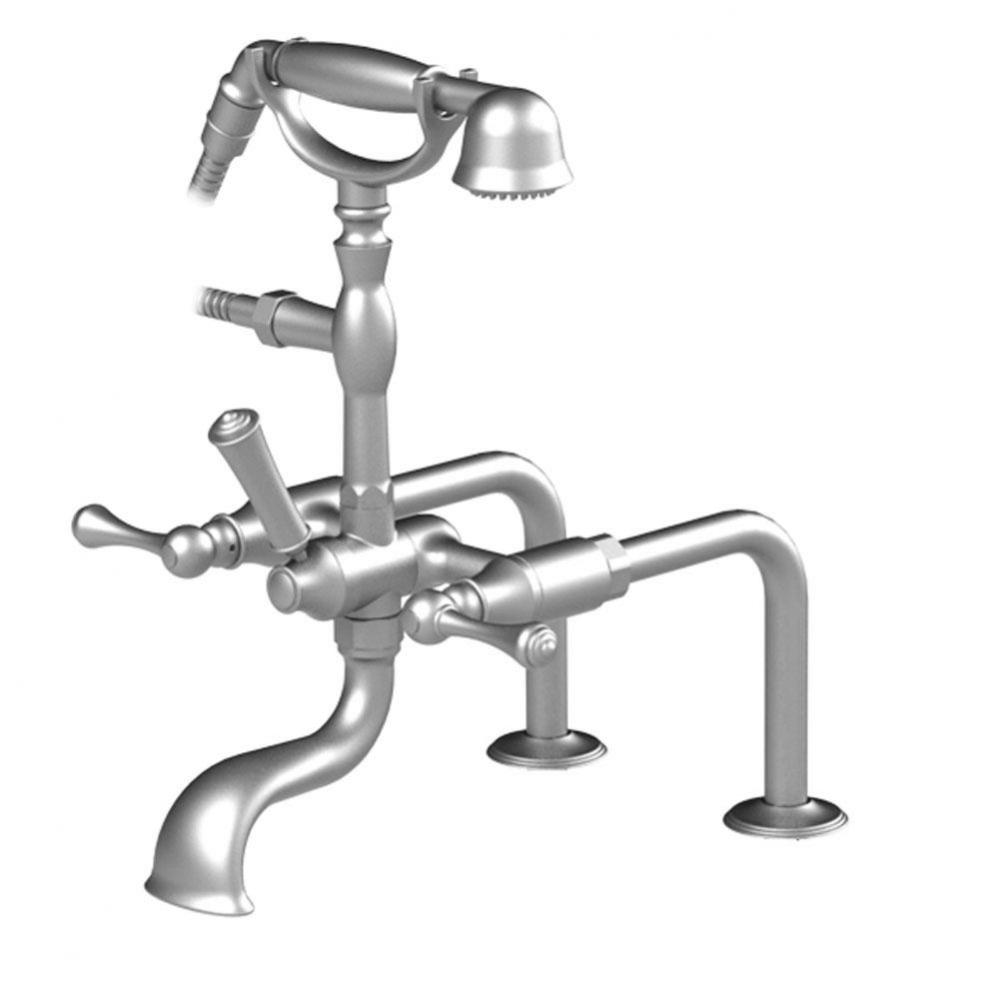 Deck Mount Tub Filler With Hand Held Shower