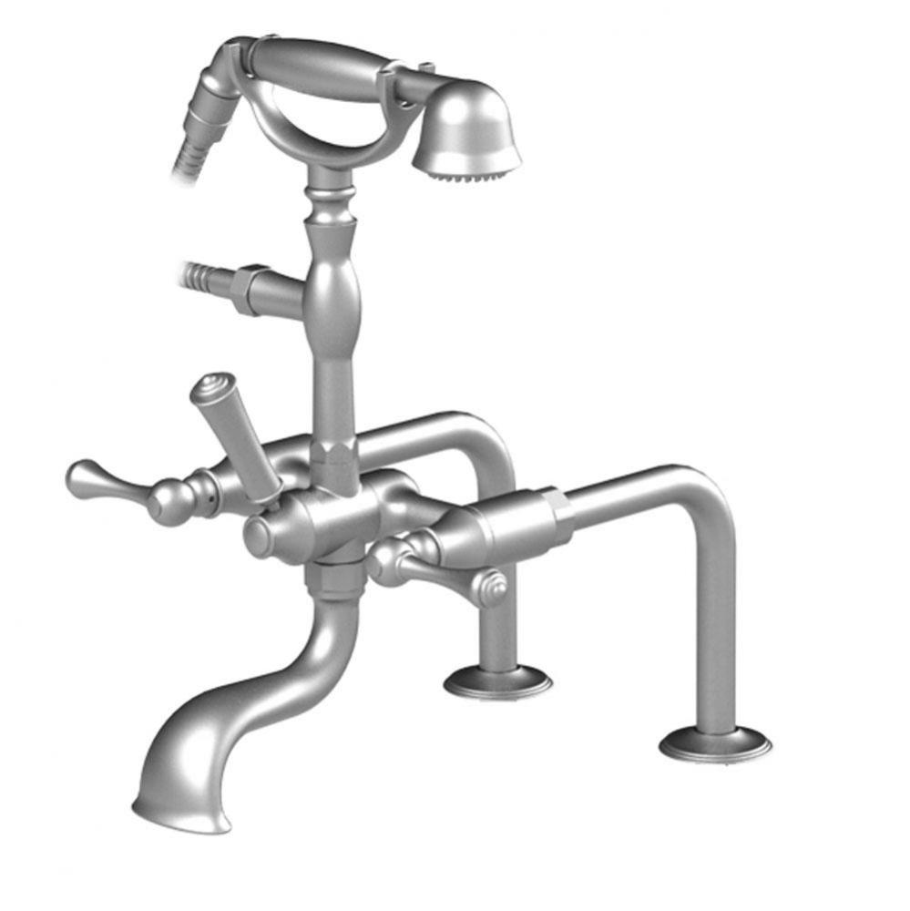 Deck Mount Tub Filler With Hand Held Shower