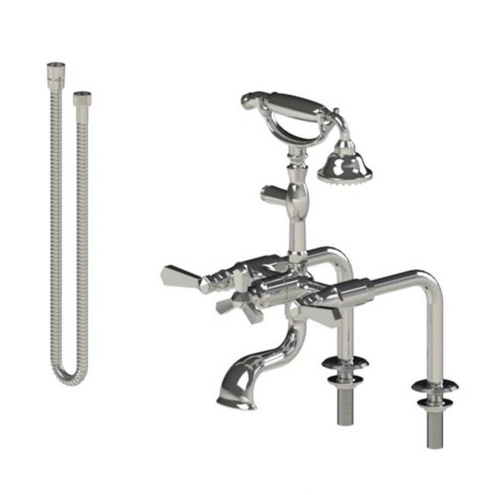 Deck Mount Tub Filler With Hand Held Shower