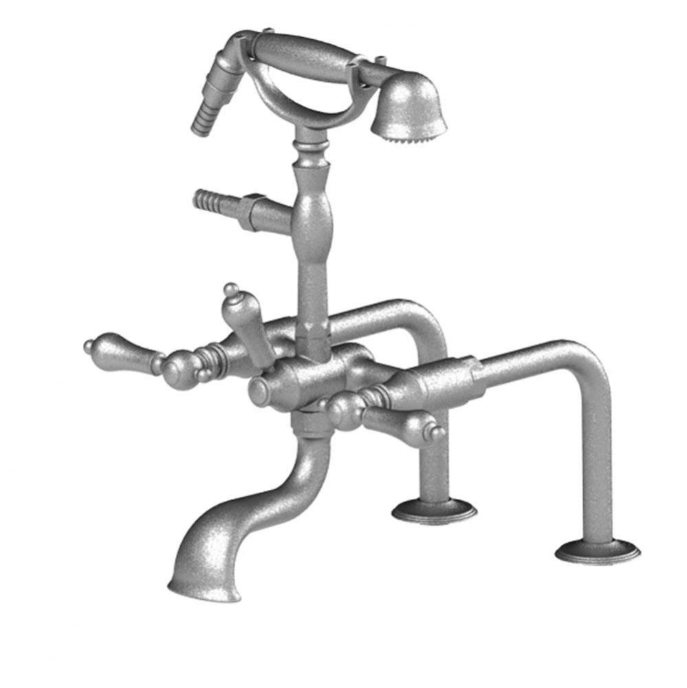 Deck Mount Tub Filler With Hand Held Shower