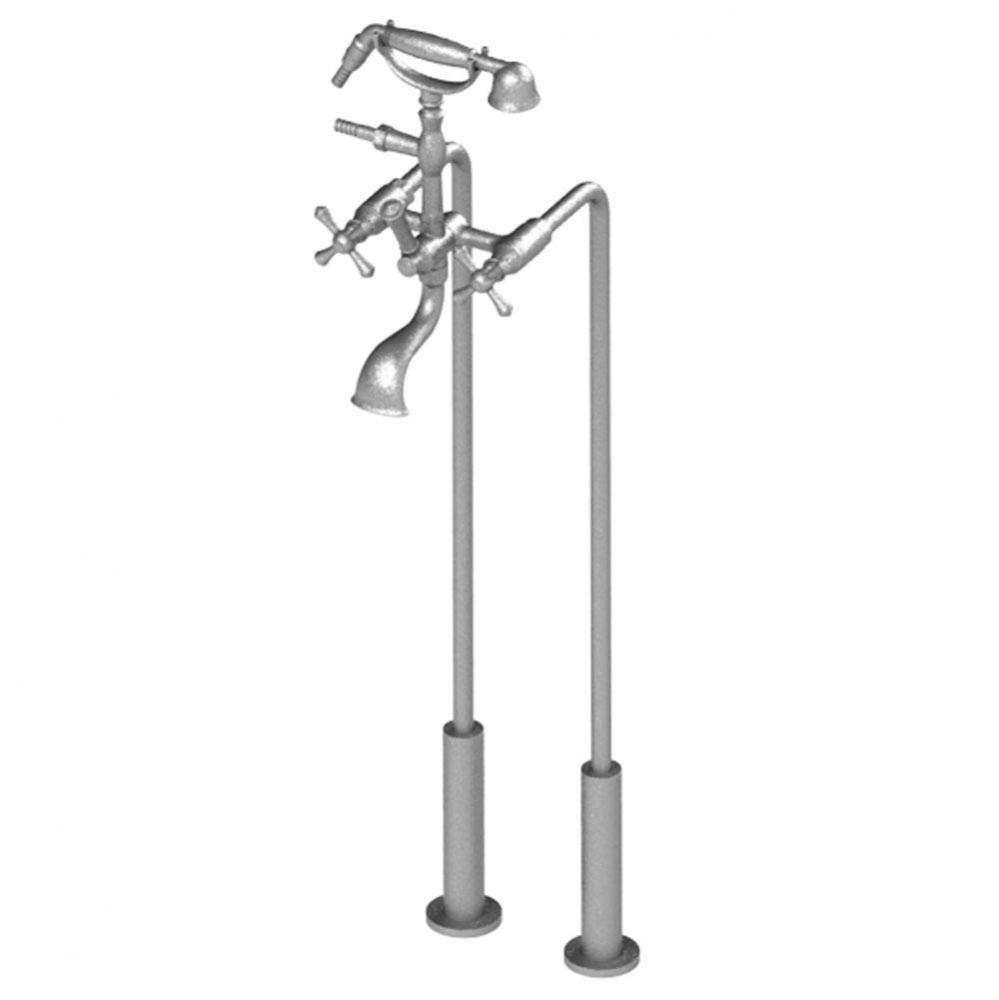 Floor Mount Tub Filler With Hand Held Shower