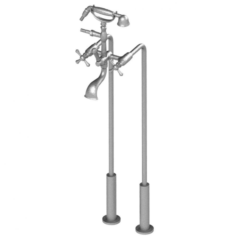 Floor Mount Tub Filler With Hand Held Shower