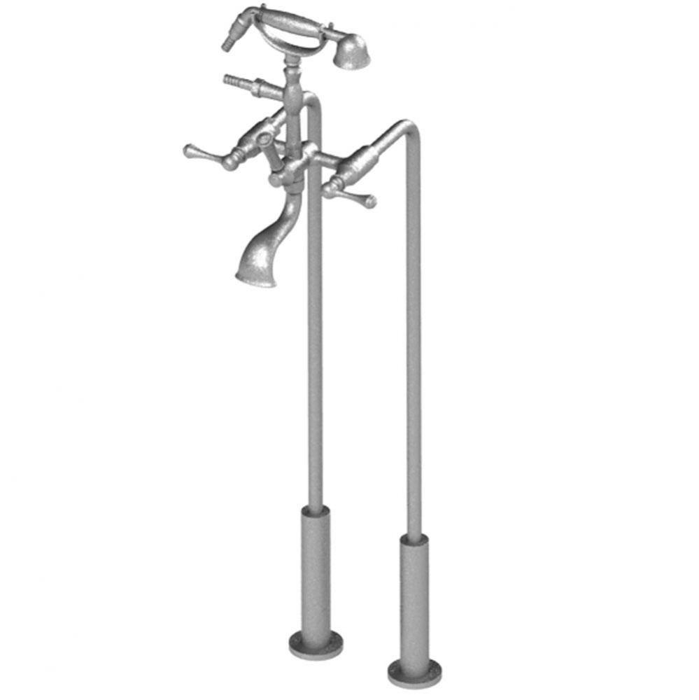 Floor Mount Tub Filler With Hand Held Shower