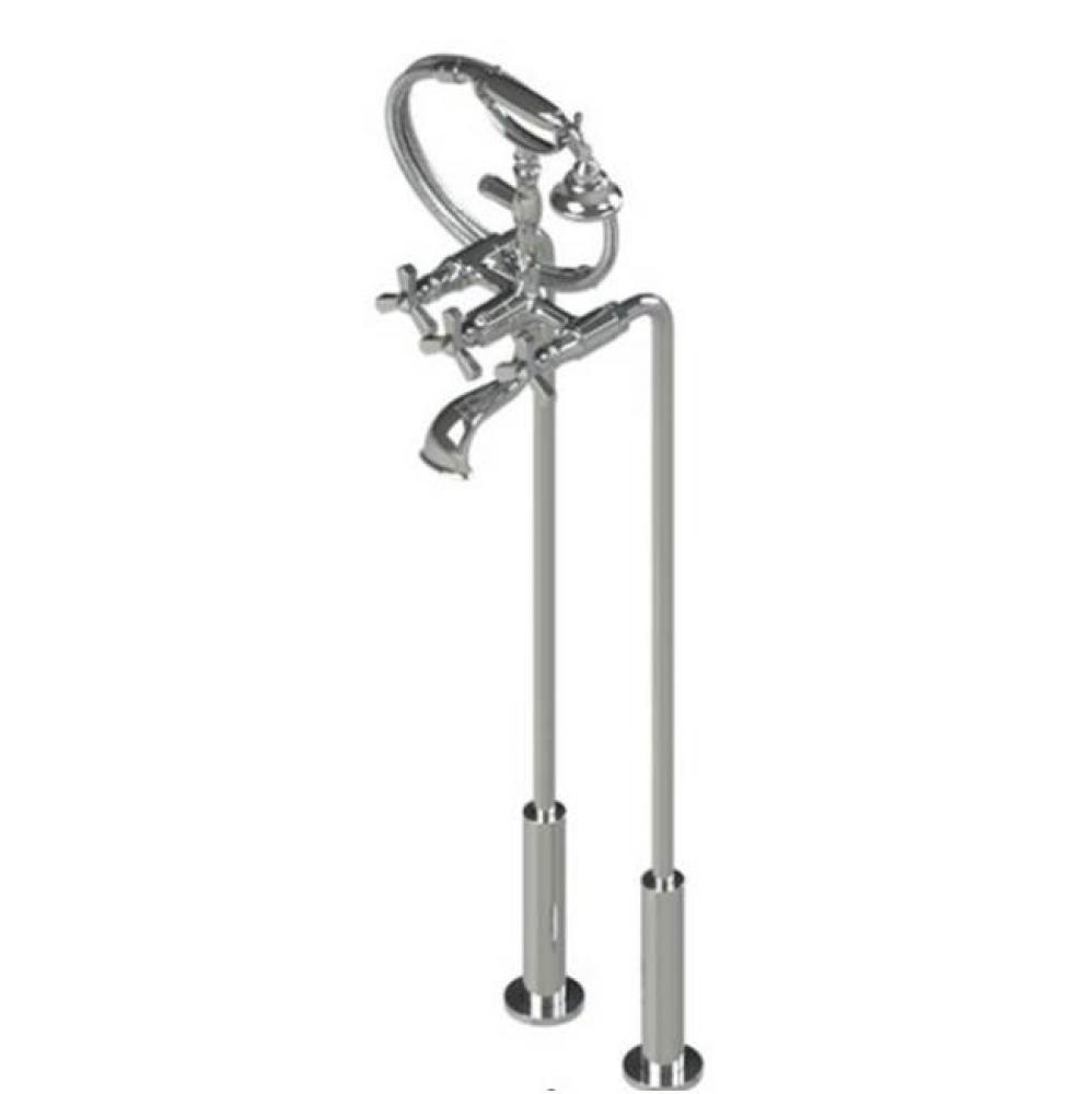 Floor Mount Tub Filler With Hand Held Shower