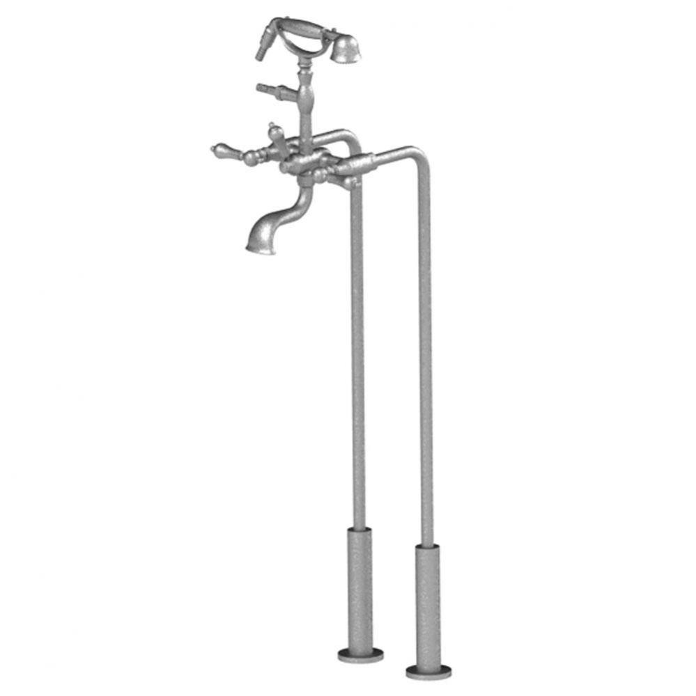 Floor Mount Tub Filler With Hand Held Shower