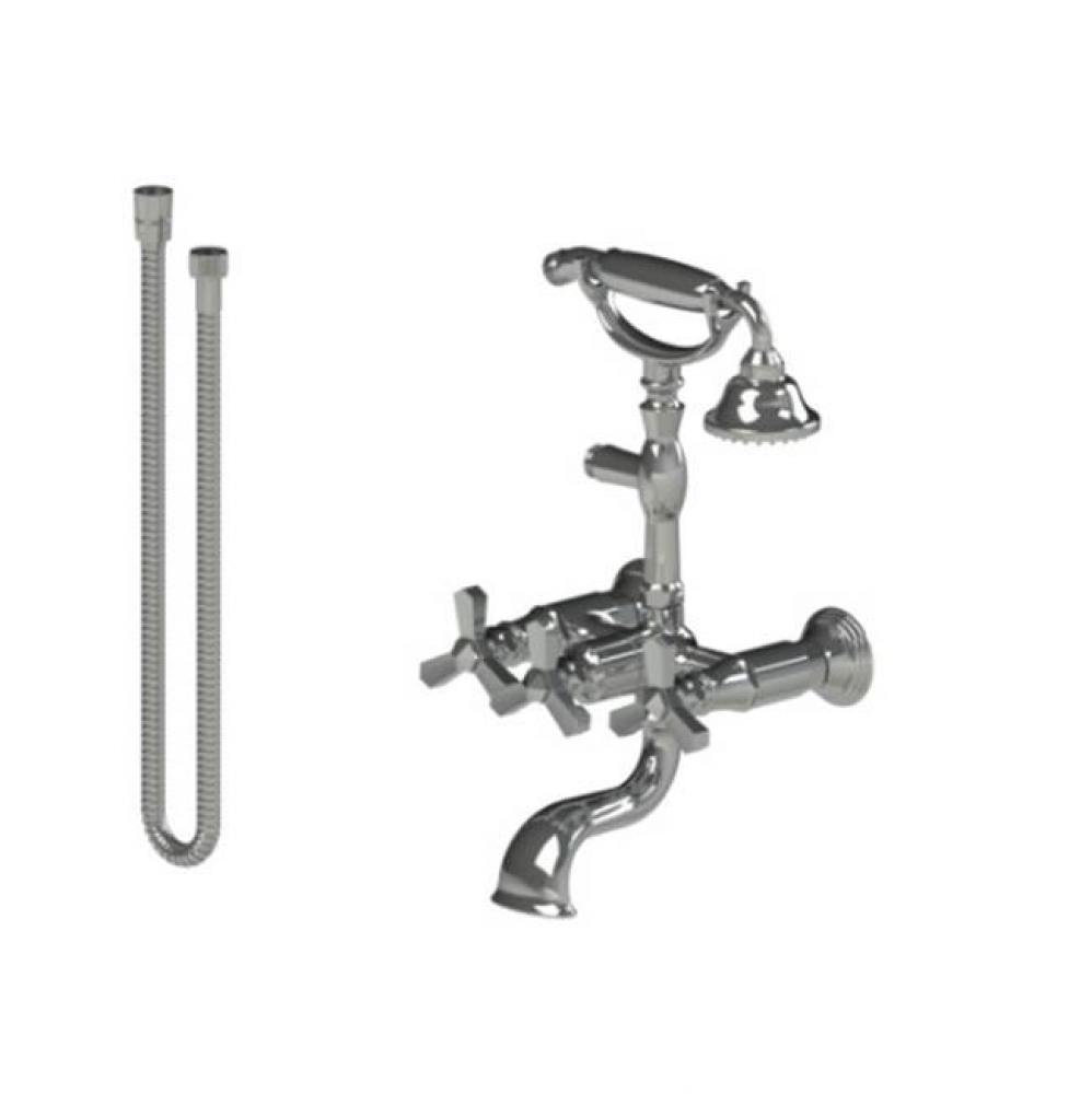 Wall Mount Tub Filler With Hand Held Shower