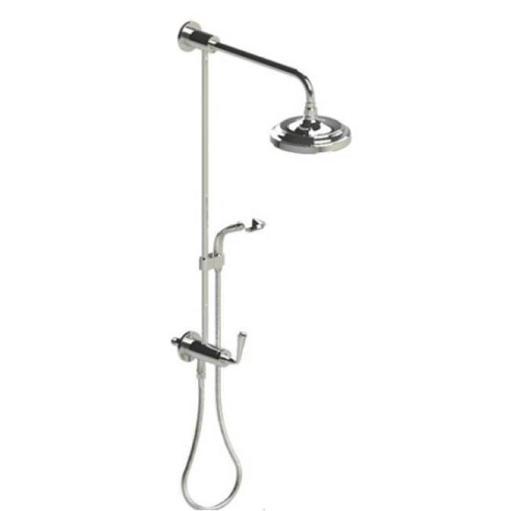 Bar With Inlet At Diverter. Includes 8'' Shower Head, 12'' Shower Arm, 30&apos