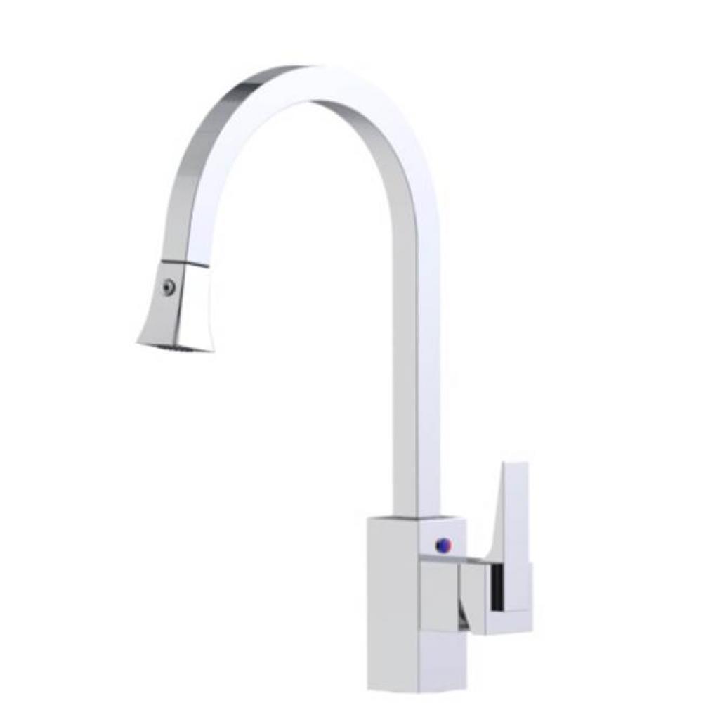 Single Control Kitchen Set With Retractable Spray