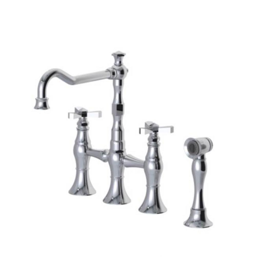 Kitchen Bridge Faucet With Hand Spray