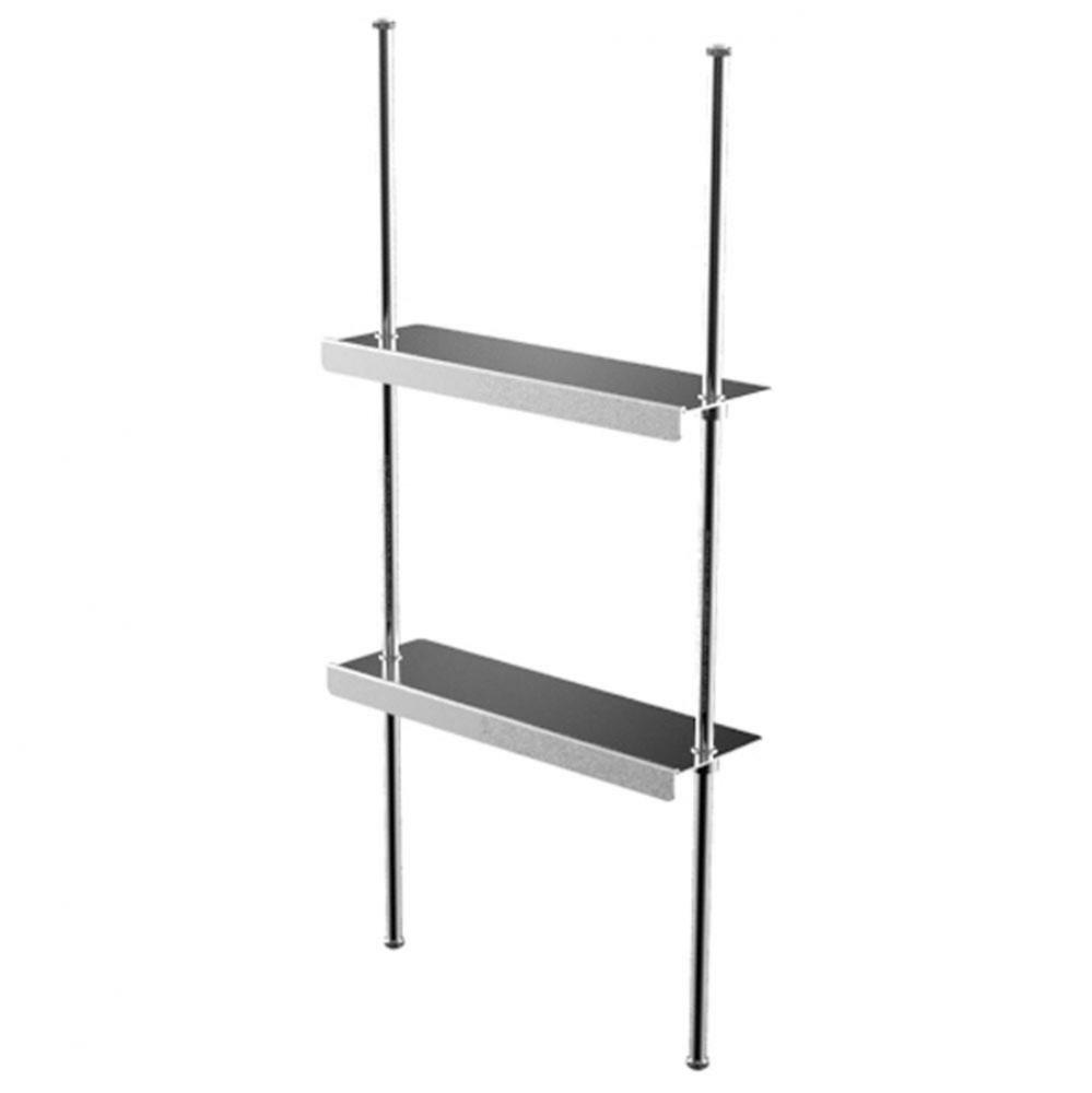 Shelf Kit Consisting Of 2 Shelves & 2 Tension Rods