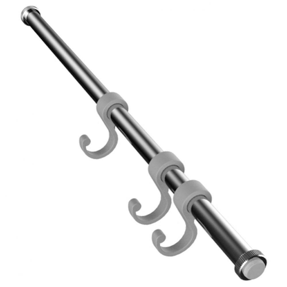 10 1/2'' Tension Rod W/3 Hooks