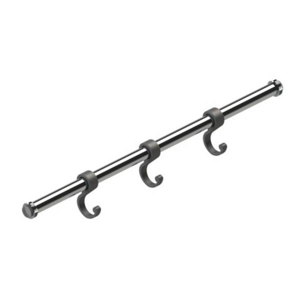 10 1/2'' Tension Rod With 3 Hooks, (Optional)