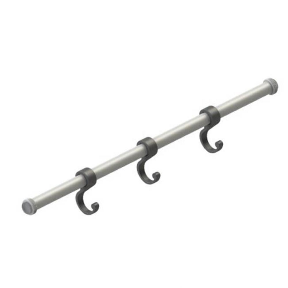 10 1/2'' Tension Rod With 3 Hooks, (Optional)