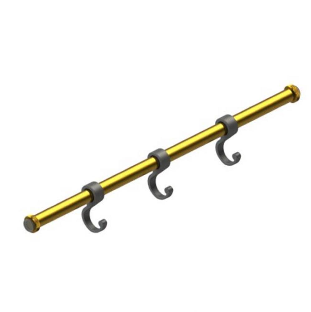 10 1/2'' Tension Rod With 3 Hooks, (Optional)