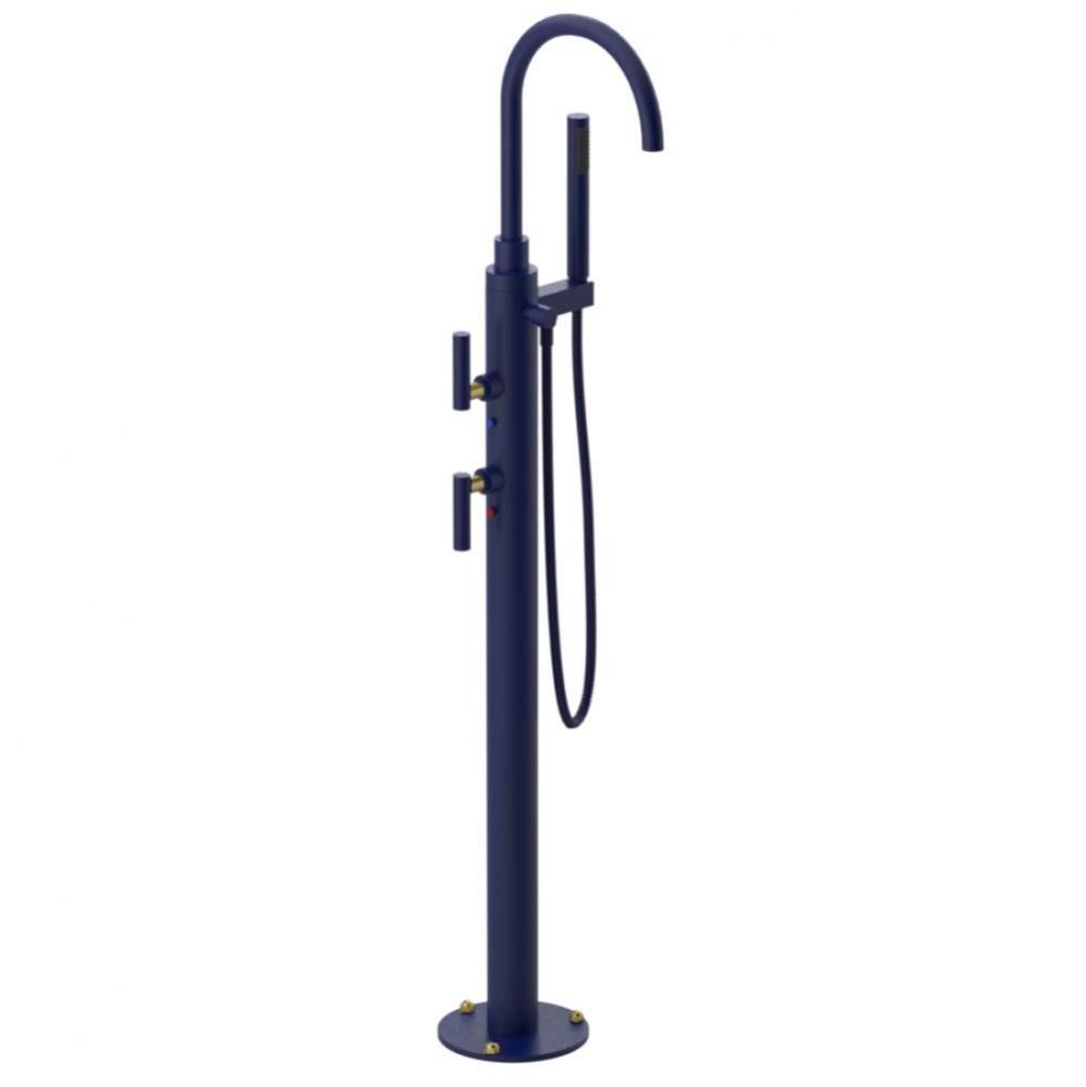 Floor Mount Tub Filler with Hand Held Shower with La Salle Spout