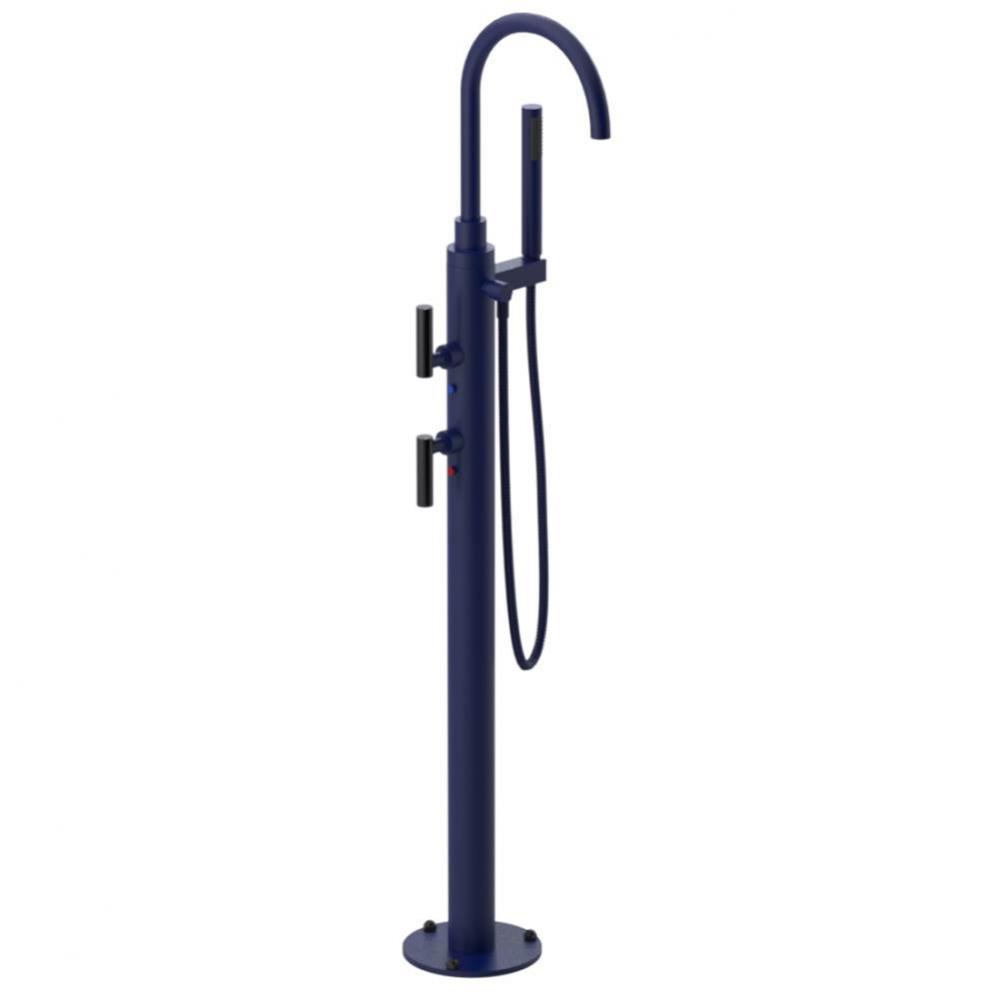 Floor Mount Tub Filler with Hand Held Shower with La Salle Spout