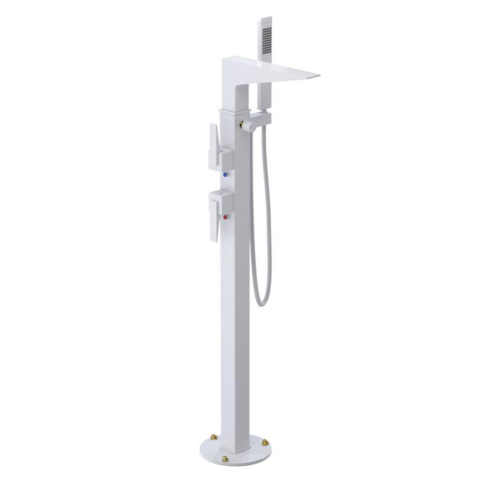 Floor Mount Tub Filler- with Hand Held Shower