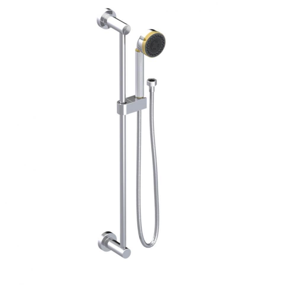 Adjustable Slide Bar With Hand Held Shower Assembly 3 Function