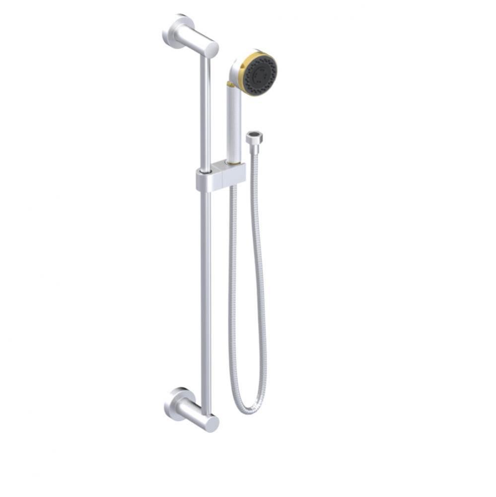 Adjustable Slide Bar With Hand Held Shower Assembly 3 Function