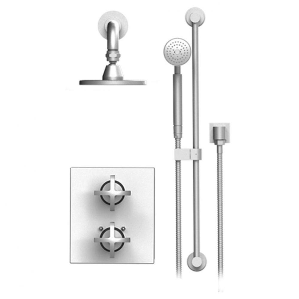 Temperature Control Shower With Two Way Diverter & Shut-Off, Hand Held Shower, Bar, Integral S