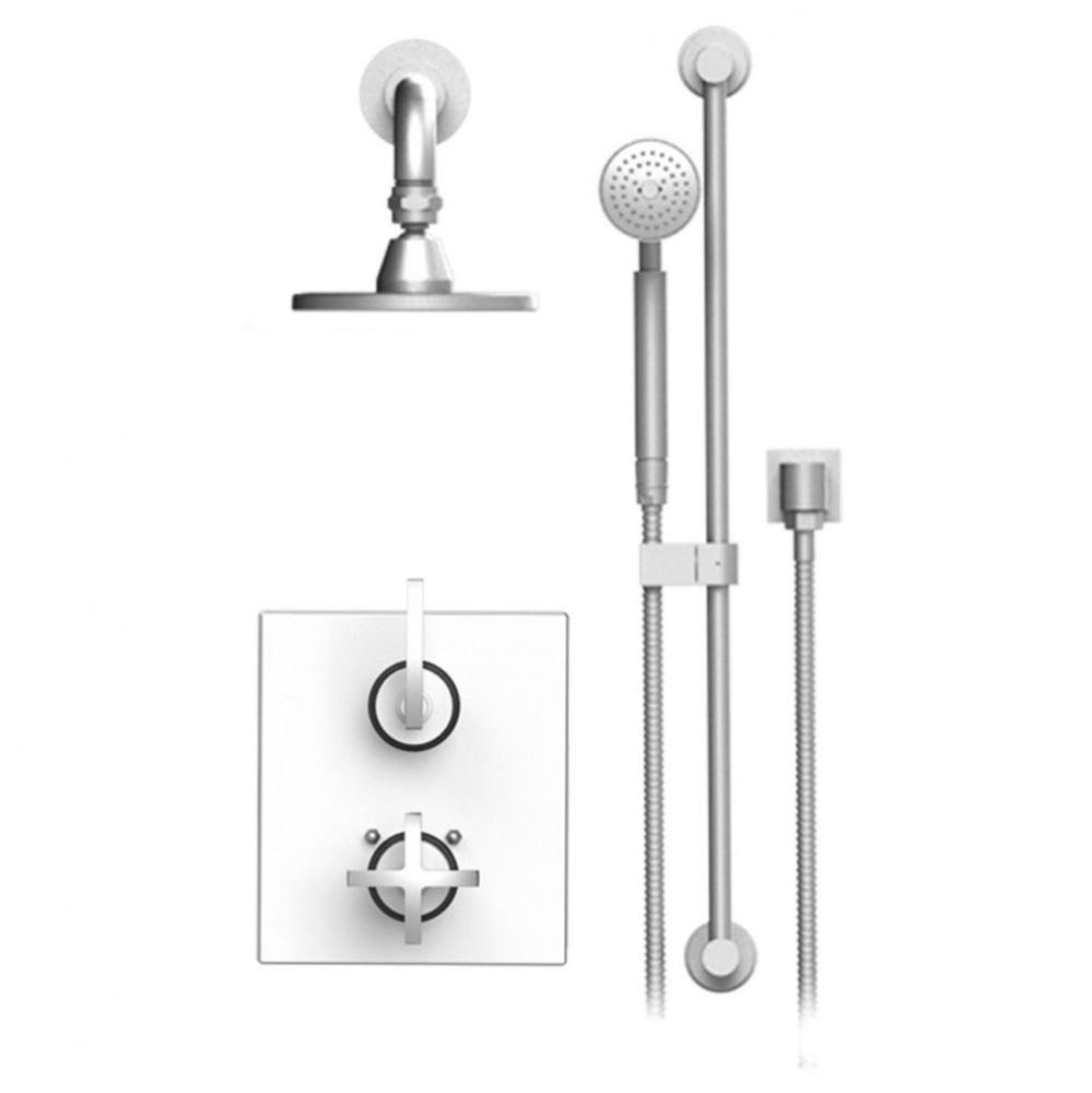 Temperature Control Shower With Two Way Diverter & Shut-Off, Hand Held Shower, Bar, Integral S