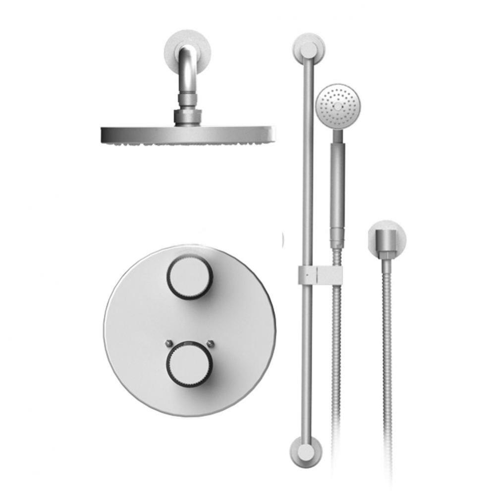 Temperature Control Shower With Two Way Diverter & Shut-Off, Hand Held Shower, Bar, Integral S