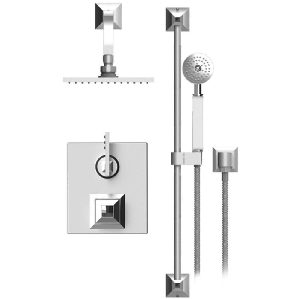 Temperature Control Shower With Two Way Diverter & Shut-Off, Hand Held Shower, Bar, Integral S