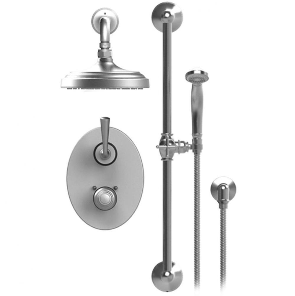 Temperature Control Shower With Two Way Diverter & Shut-Off, Hand Held Shower, Bar, Integral S