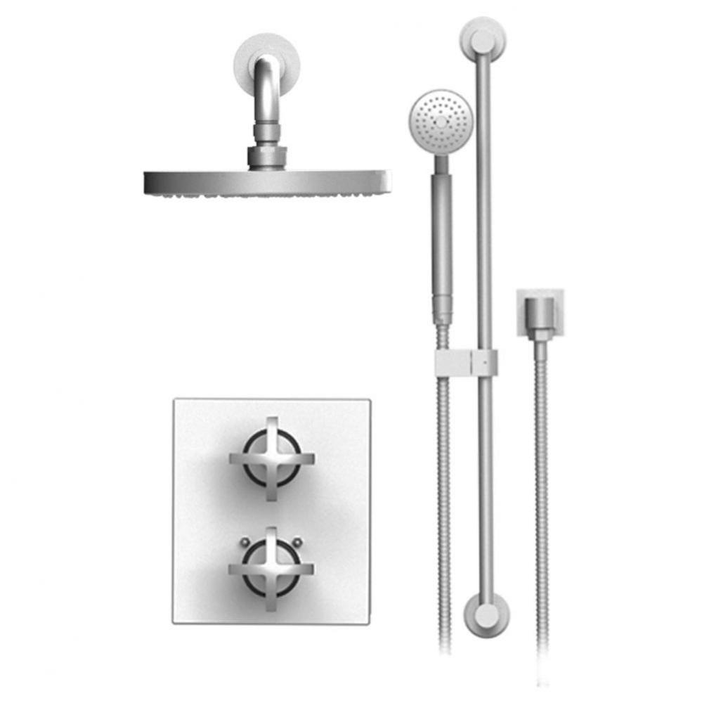 Temperature Control Shower With Two Way Diverter & Shut-Off, Hand Held Shower, Bar, Integral S