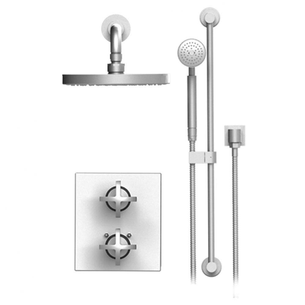 Temperature Control Shower With Two Way Diverter & Shut-Off, Hand Held Shower, Bar, Integral S