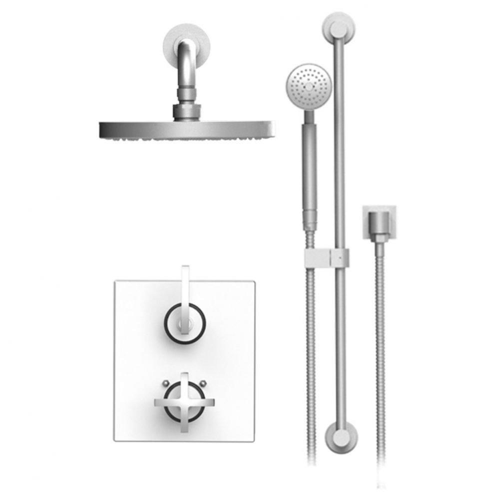 Temperature Control Shower With Two Way Diverter & Shut-Off, Hand Held Shower, Bar, Integral S