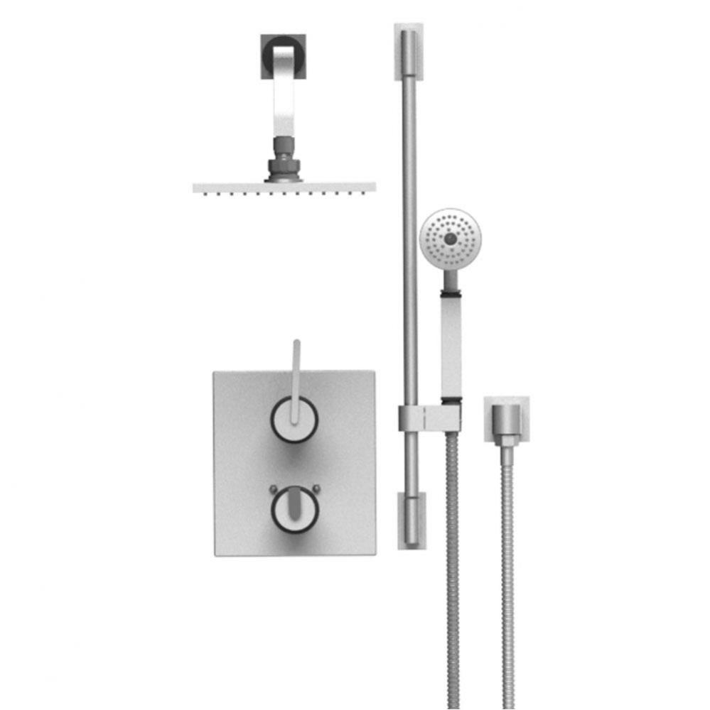 Temperature Control Shower with Two Way Diverter & Shut-Off, Hand Held Shower, Adjustable Slid