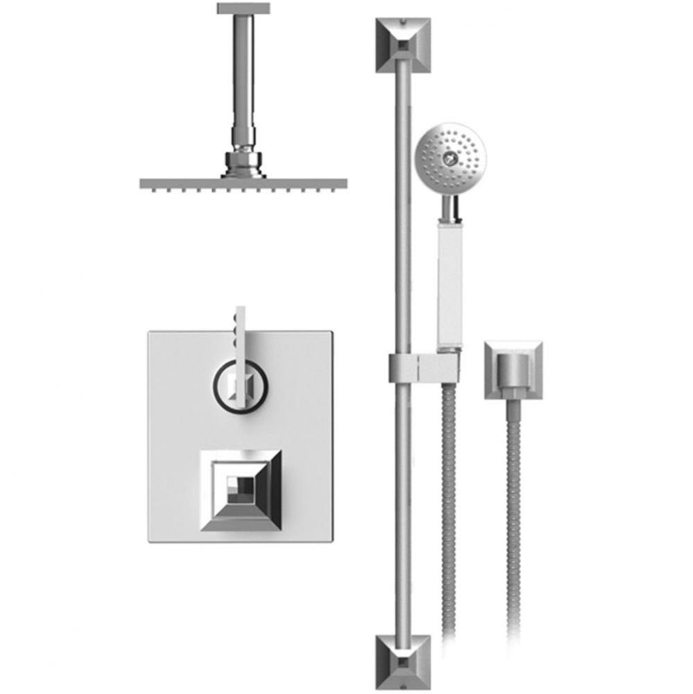 Temperature Control Shower With Two Way Diverter & Shut-Off, Hand Held Shower, Bar, Integral S