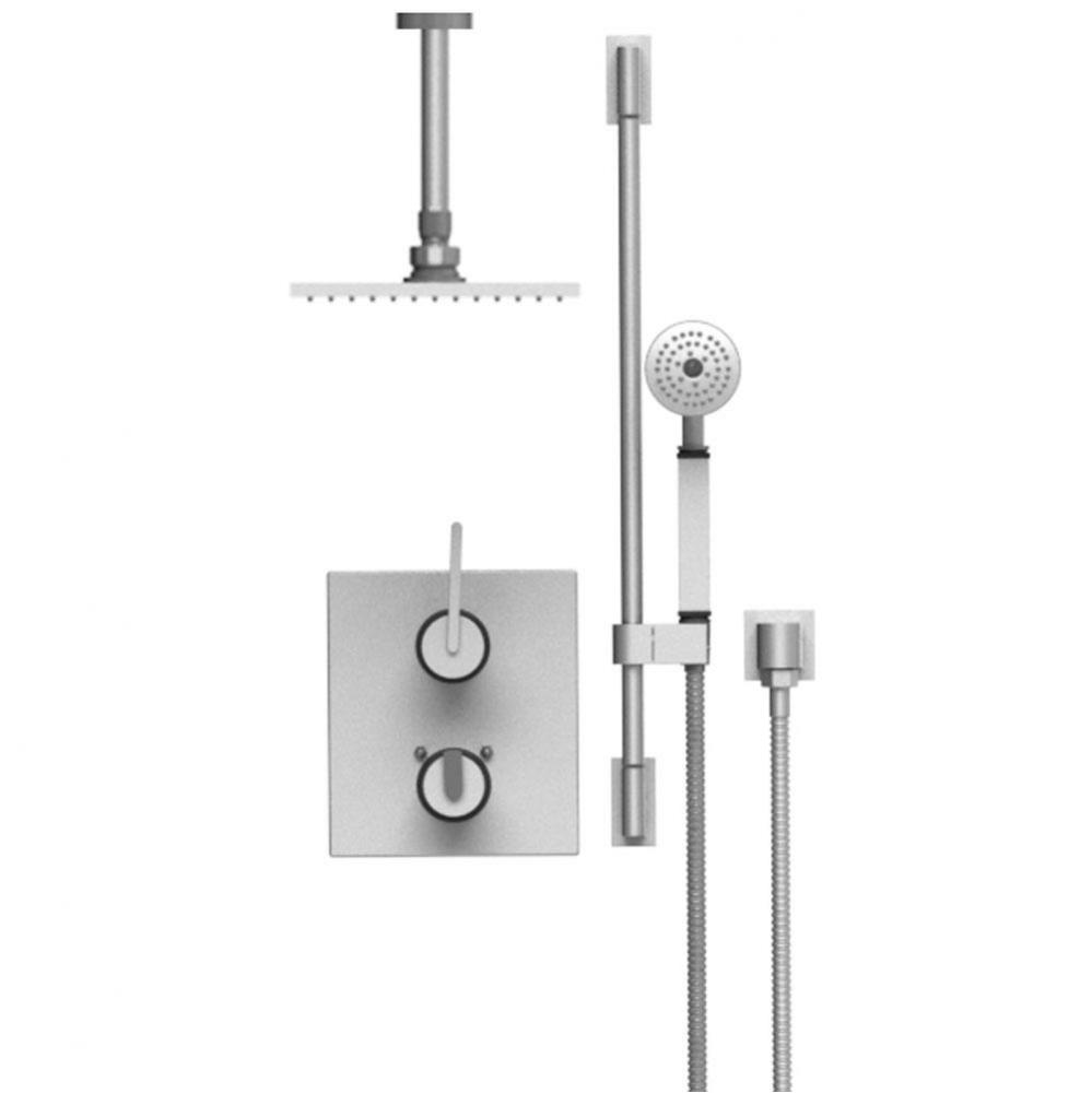 Temperature Control Shower With Two Way Diverter & Shut-Off, Hand Held Shower, Bar, Integral S