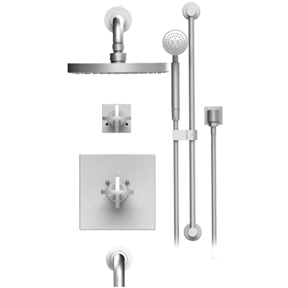 Temperature Control Tubs & Shower With Three Way Diverter & Shut-Off, Hand Held Shower, Ba