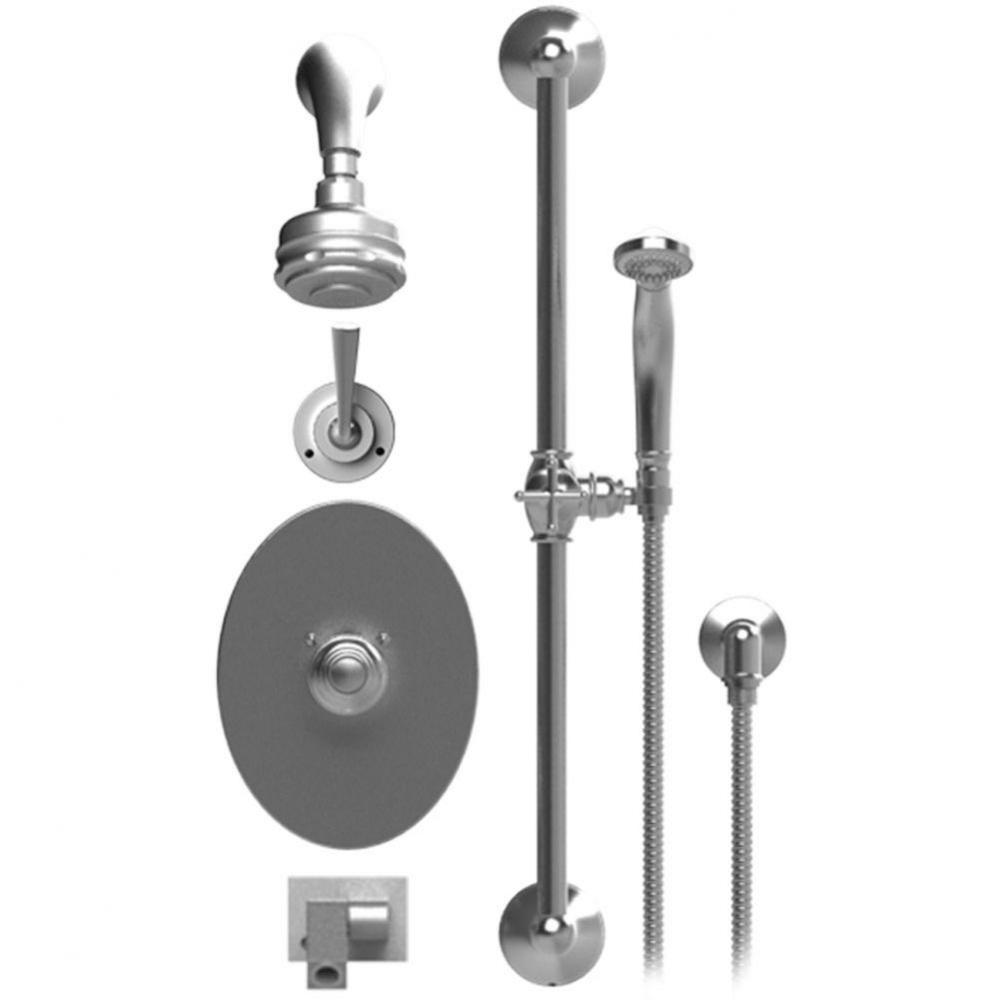 Temperature Control Shower With Two Way Diverter & Shut-Off, With One Seperate Volume Control,