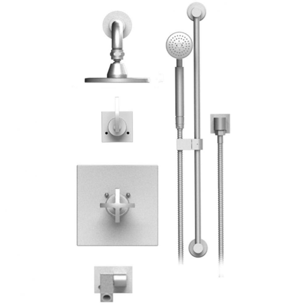 Temperature Control Shower With Two Way Diverter & Shut-Off, With One Seperate Volume Control,