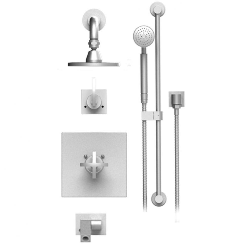 Temperature Control Shower With Two Way Diverter & Shut-Off, With One Seperate Volume Control,