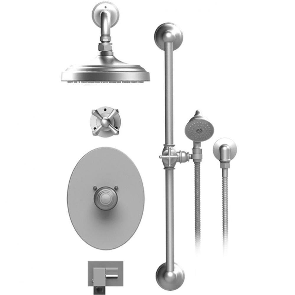 Temperature Control Shower With Two Way Diverter & Shut-Off, With One Seperate Volume Control,