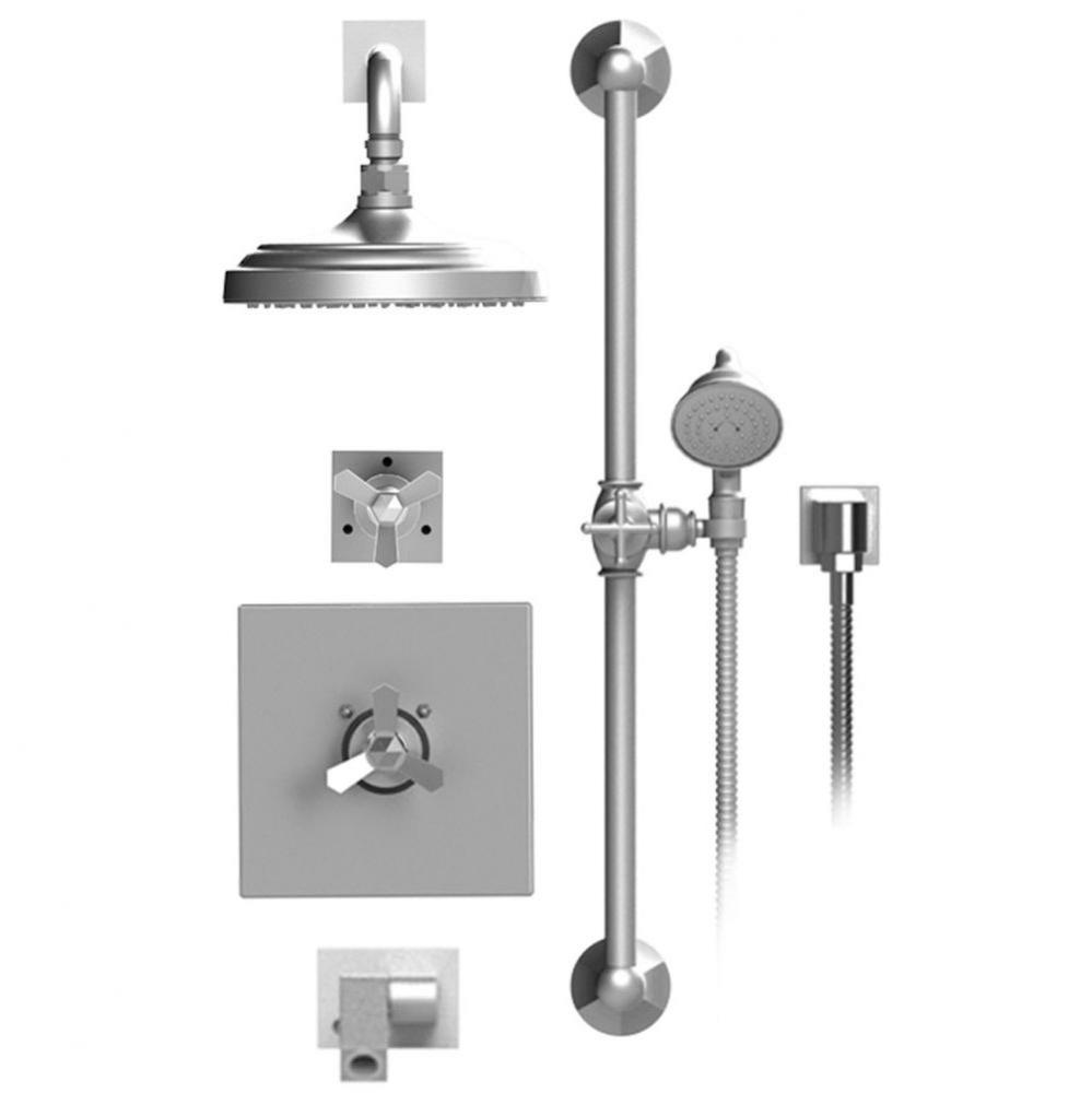 Temperature Control Shower With Two Way Diverter & Shut-Off, With One Seperate Volume Control,