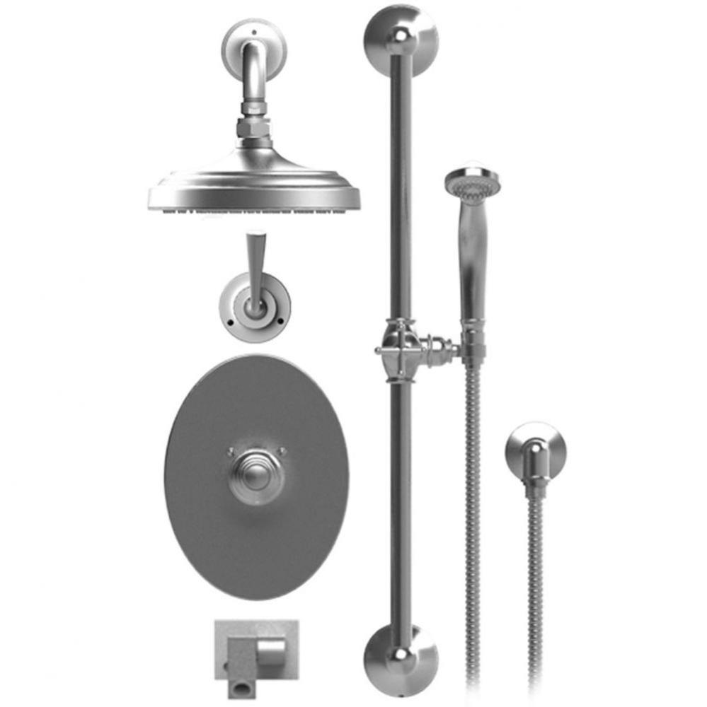 Temperature Control Shower With Two Way Diverter & Shut-Off, With One Seperate Volume Control,