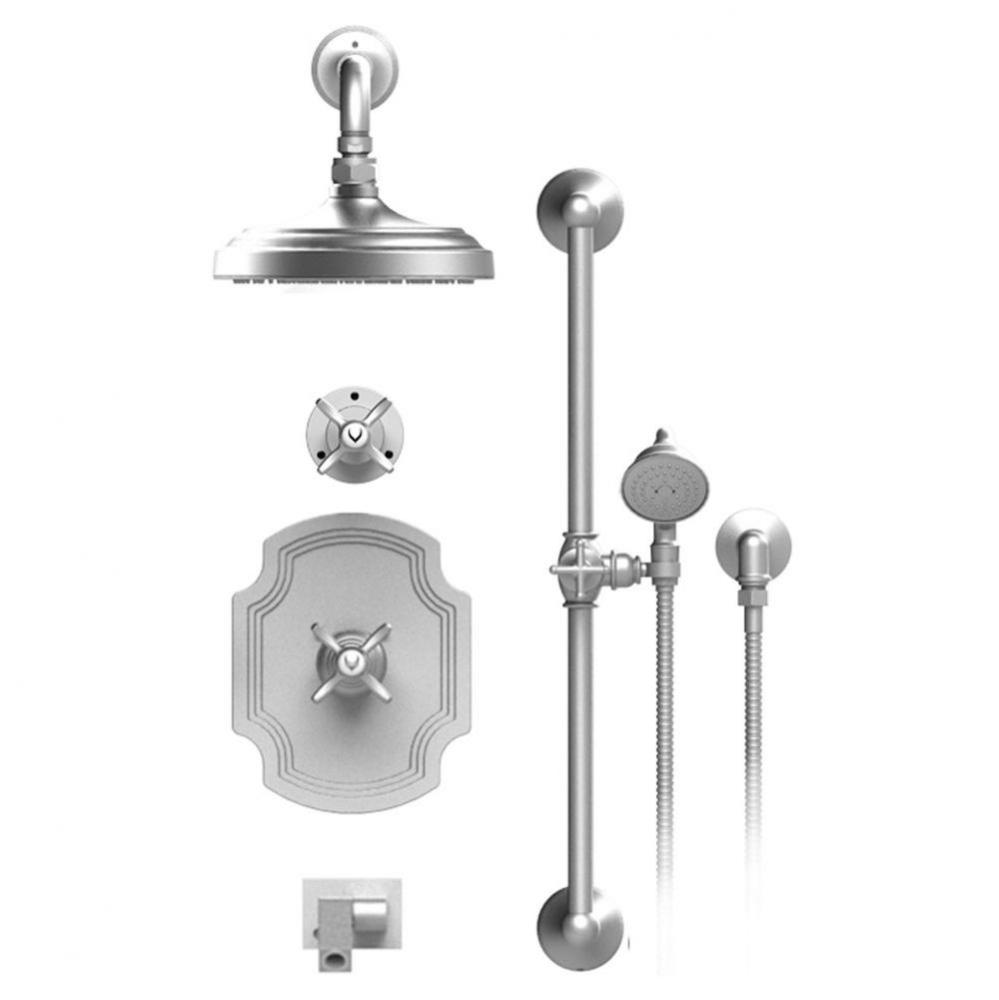 Temperature Control Shower With Two Way Diverter & Shut-Off, With One Seperate Volume Control,