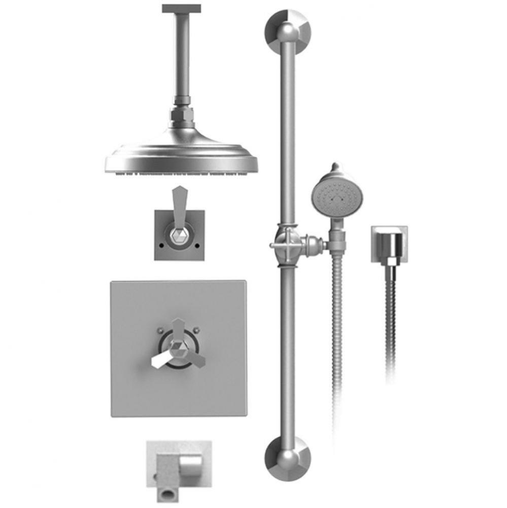 Temperature Control Shower With Two Way Diverter & Shut-Off, With One Seperate Volume Control,