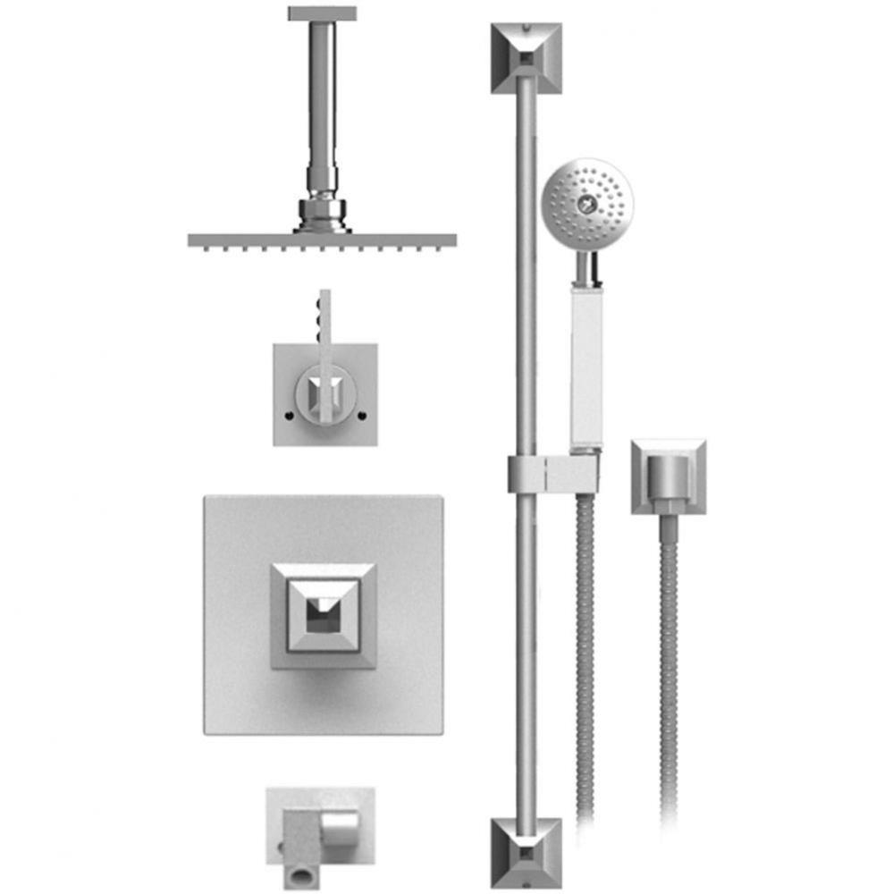 Temperature Control Shower With Two Way Diverter & Shut-Off, With One Seperate Volume Control,