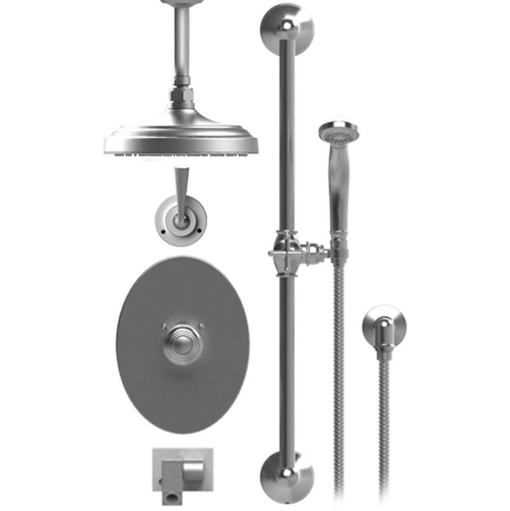 Temperature Control Shower With Two Way Diverter & Shut-Off, With One Seperate Volume Control,